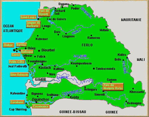 S&eacute;n&eacute;gal et ses r&eacute;gions